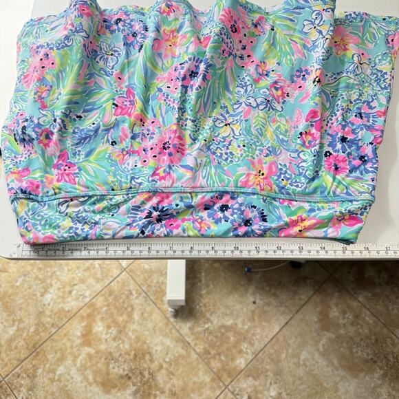 Lilly Pulitzer Luxletic Aila Skort Sz L Blue Multi Floral Print UPF50+ Nylon - Picture 7 of 10